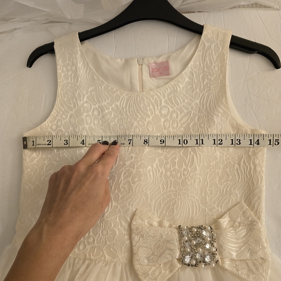 Zoe Ltd Girls Formal Dress Ivory Size 16 - Picture 11 of 12